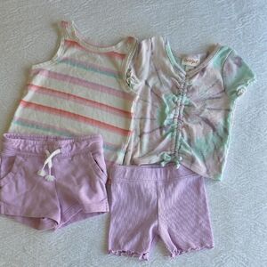 Bundle Set Of 2 Cat & Jack Purple 12 Month Outfits